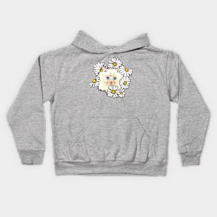 Kitten in the flower bed Kids Hoodie